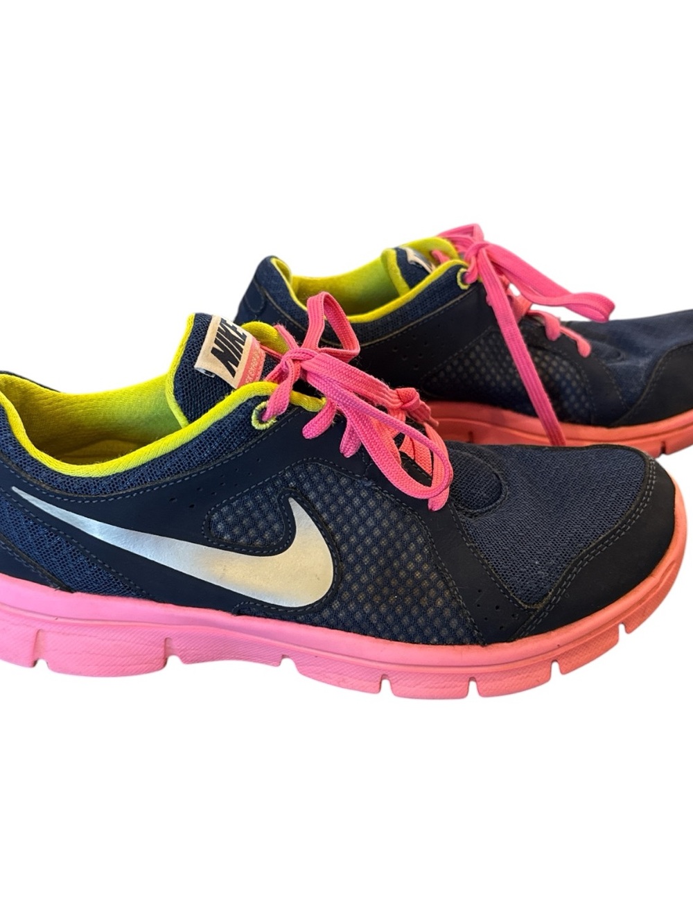 Nike Kids Navy and Pink Athletic Sneakers
